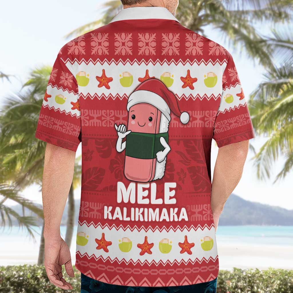 Hawaii Funny Christmas Hawaiian Shirt Spam Musubi Santa