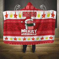 Hawaii Funny Christmas Hooded Blanket Spam Musubi Santa LT05 - Polynesian Pride