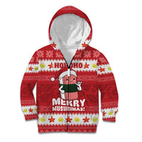 Hawaii Funny Christmas Kid Hoodie Spam Musubi Santa