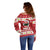 Hawaii Funny Christmas Off Shoulder Sweater Spam Musubi Santa