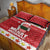 Hawaii Funny Christmas Quilt Bed Set Spam Musubi Santa