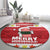 Hawaii Funny Christmas Round Carpet Spam Musubi Santa