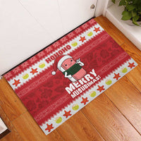 Hawaii Funny Christmas Rubber Doormat Spam Musubi Santa LT05 - Polynesian Pride