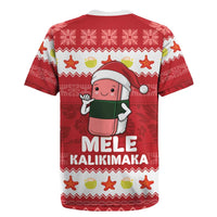 Hawaii Funny Christmas Rugby Jersey Spam Musubi Santa LT05 - Polynesian Pride