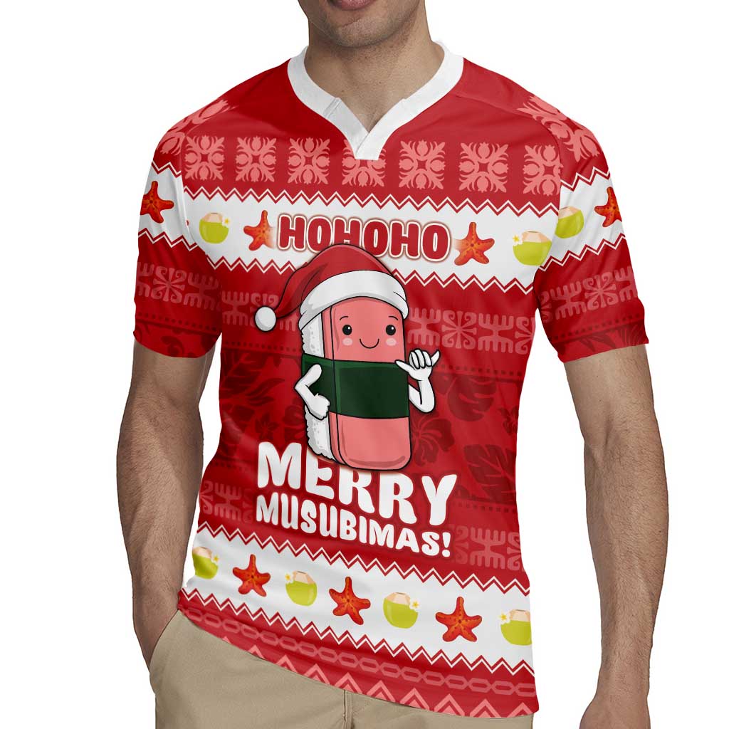 Hawaii Funny Christmas Rugby Jersey Spam Musubi Santa LT05 - Polynesian Pride