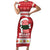 Hawaii Funny Christmas Short Sleeve Bodycon Dress Spam Musubi Santa