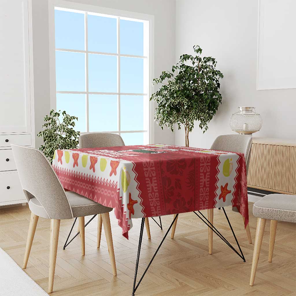 Hawaii Funny Christmas Tablecloth Spam Musubi Santa LT05 - Polynesian Pride