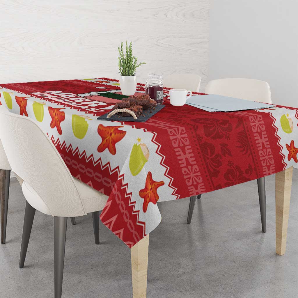 Hawaii Funny Christmas Tablecloth Spam Musubi Santa LT05 - Polynesian Pride