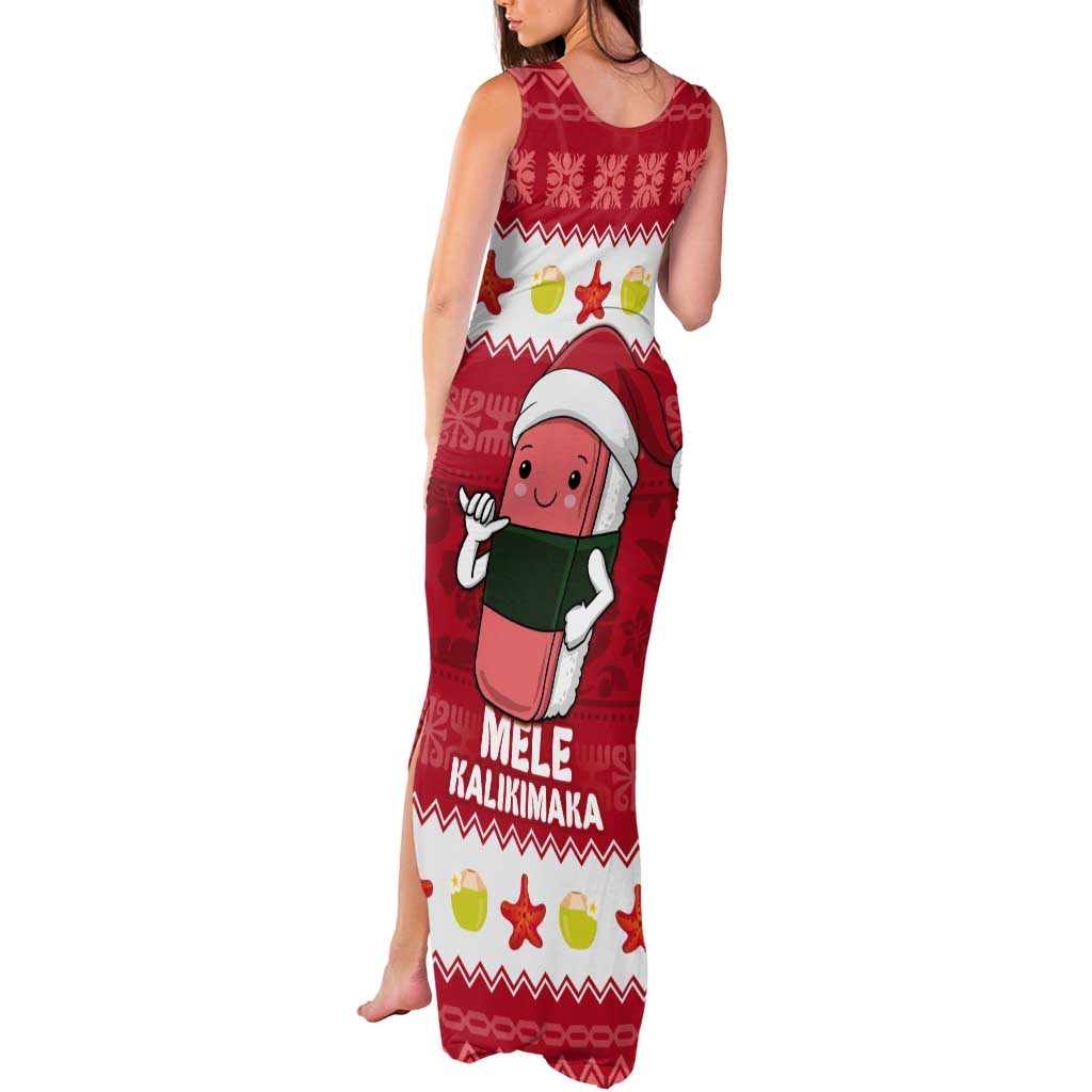 Hawaii Funny Christmas Tank Maxi Dress Spam Musubi Santa LT05 - Polynesian Pride