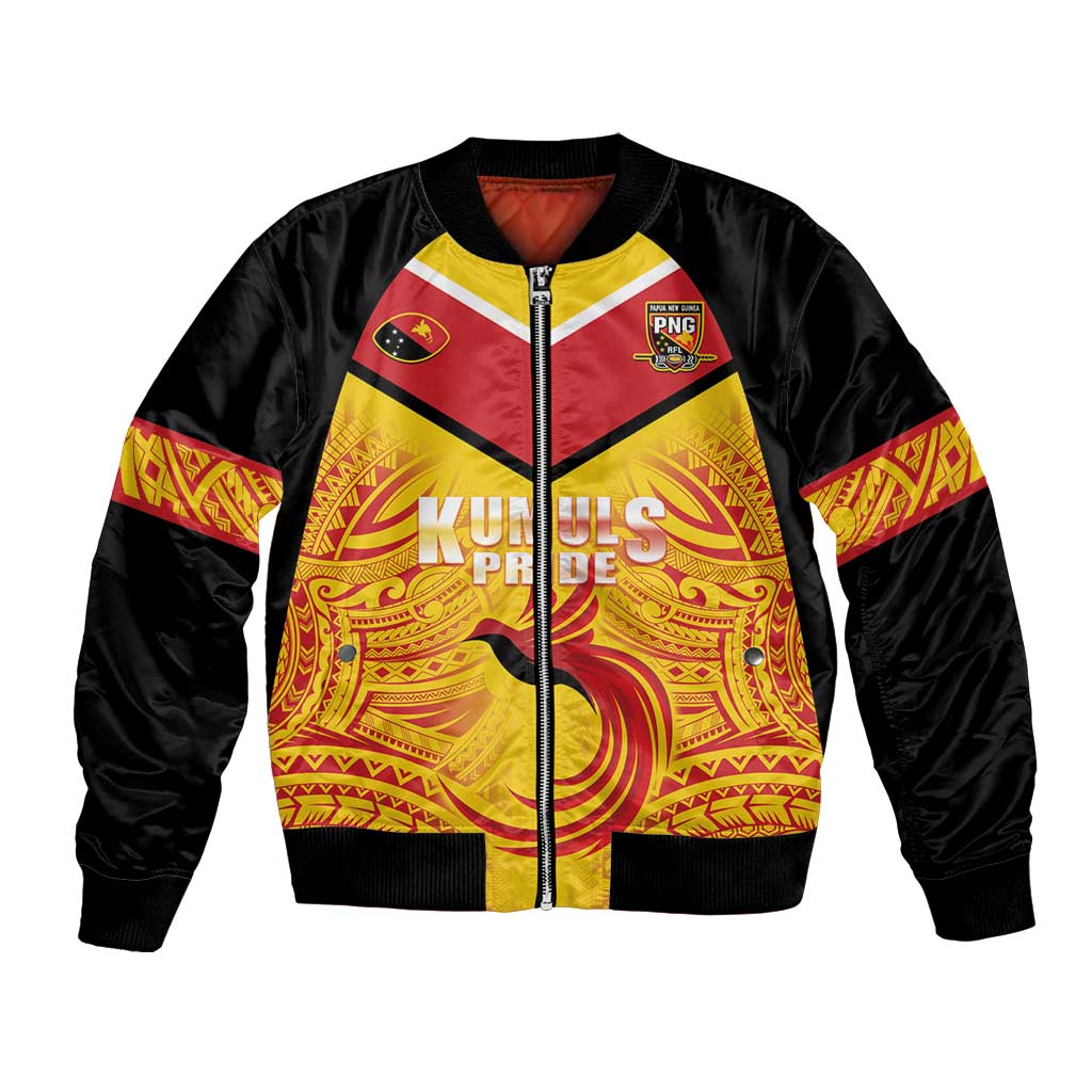 Papua New Guinea Rugby Custom Bomber Jacket Kumul Pride Go Champions