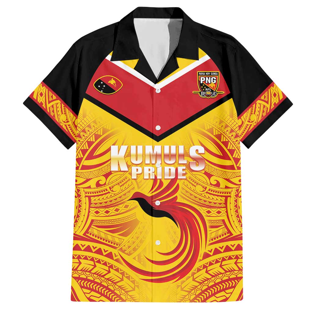 Papua New Guinea Rugby Custom Hawaiian Shirt Kumul Pride Go Champions LT05 Yellow - Polynesian Pride