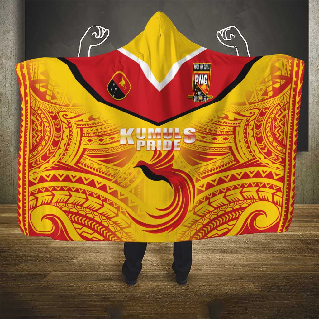 Papua New Guinea Rugby Hooded Blanket Kumul Pride Go Champions LT05 - Polynesian Pride