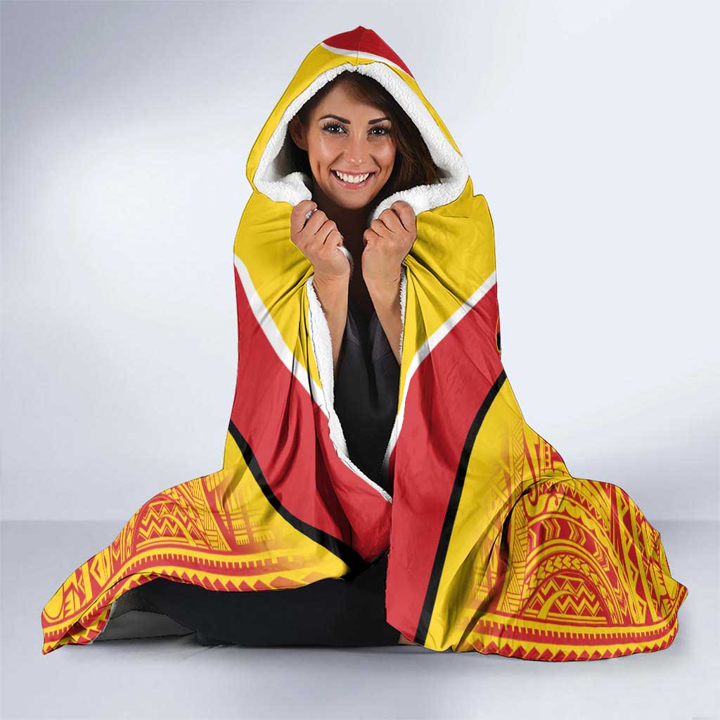 Papua New Guinea Rugby Hooded Blanket Kumul Pride Go Champions LT05 - Polynesian Pride