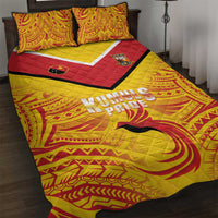 Papua New Guinea Rugby Quilt Bed Set Kumul Pride Go Champions LT05 Yellow - Polynesian Pride