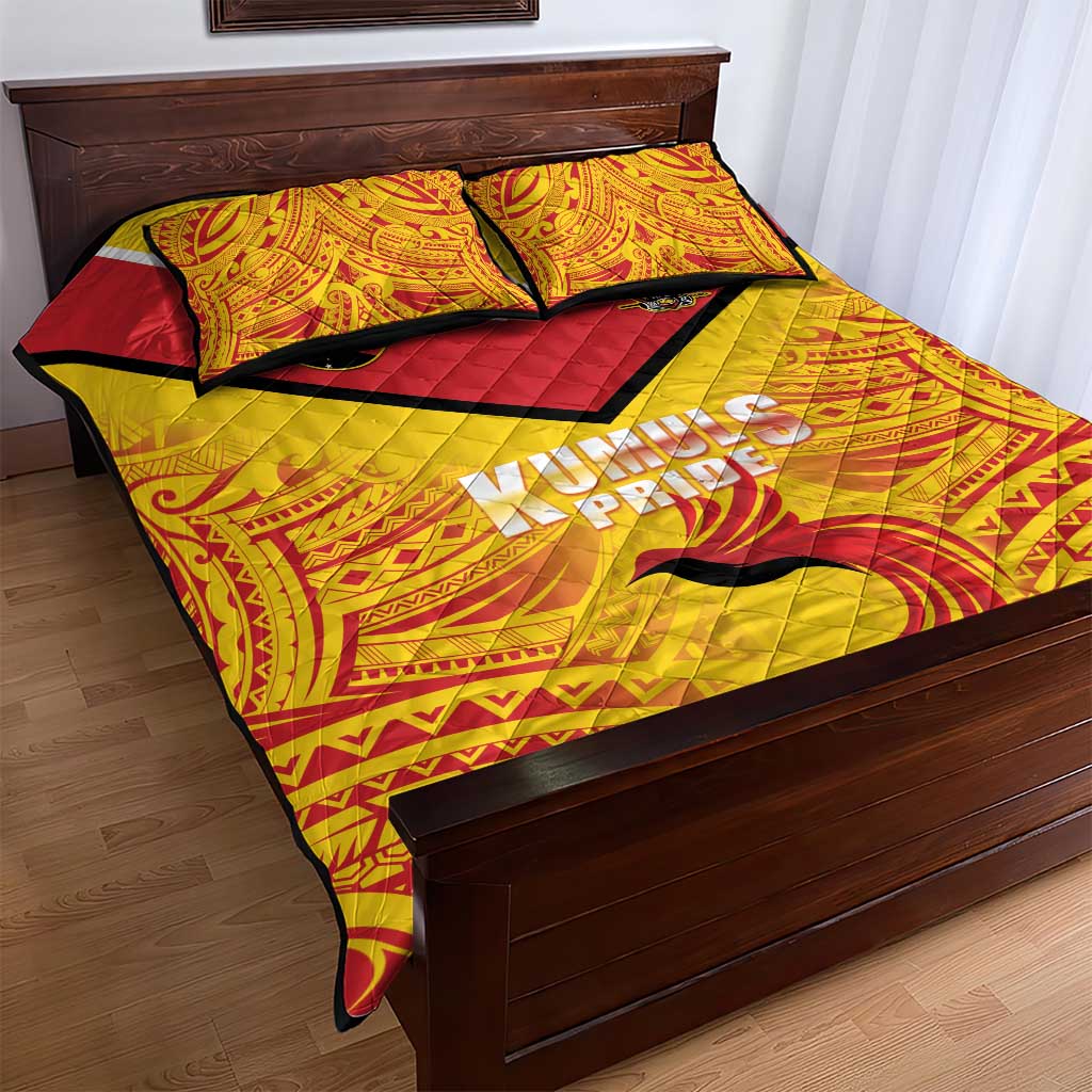 Papua New Guinea Rugby Quilt Bed Set Kumul Pride Go Champions LT05 - Polynesian Pride