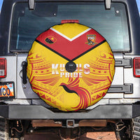Papua New Guinea Rugby Spare Tire Cover Kumul Pride Go Champions LT05 Yellow - Polynesian Pride