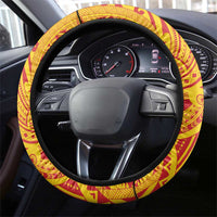 Papua New Guinea Rugby Steering Wheel Cover Kumul Pride Go Champions LT05 - Polynesian Pride