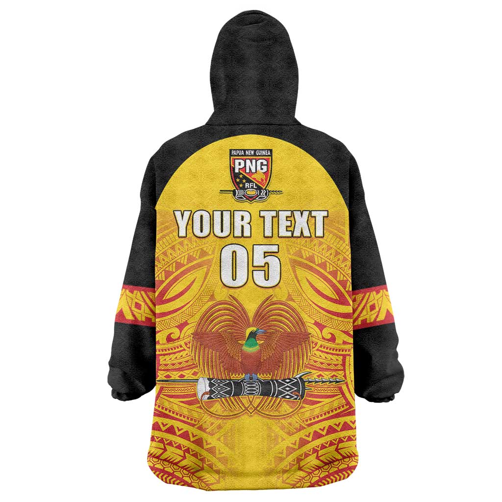Papua New Guinea Rugby Custom Wearable Blanket Hoodie Kumul Pride Go Champions LT05 - Polynesian Pride
