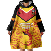 Papua New Guinea Rugby Custom Wearable Blanket Hoodie Kumul Pride Go Champions LT05 - Polynesian Pride