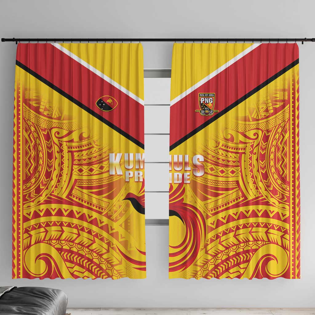 Papua New Guinea Rugby Window Curtain Kumul Pride Go Champions