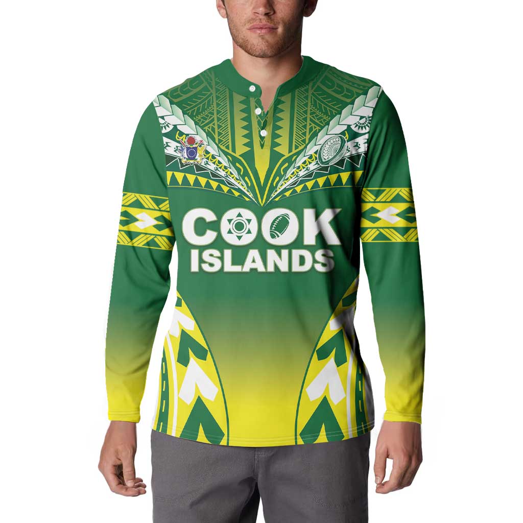 Cook Islands Rugby Custom Button Sweatshirt The Kukis Go Champions LT05 - Polynesian Pride