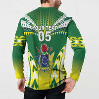 Cook Islands Rugby Custom Button Sweatshirt The Kukis Go Champions LT05 - Polynesian Pride