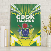 Cook Islands Rugby Canvas Wall Art The Kukis Go Champions LT05 Without Frame Green - Polynesian Pride