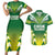 Cook Islands Rugby Custom Couples Matching Short Sleeve Bodycon Dress and Hawaiian Shirt The Kukis Go Champions