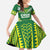 Cook Islands Rugby Custom Family Matching Off The Shoulder Long Sleeve Dress and Hawaiian Shirt The Kukis Go Champions