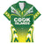 Cook Islands Rugby Custom Family Matching Off The Shoulder Long Sleeve Dress and Hawaiian Shirt The Kukis Go Champions