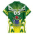 Cook Islands Rugby Custom Family Matching Off The Shoulder Long Sleeve Dress and Hawaiian Shirt The Kukis Go Champions