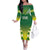 Cook Islands Rugby Custom Family Matching Off The Shoulder Long Sleeve Dress and Hawaiian Shirt The Kukis Go Champions