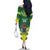 Cook Islands Rugby Custom Family Matching Off The Shoulder Long Sleeve Dress and Hawaiian Shirt The Kukis Go Champions