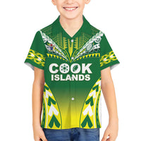 Cook Islands Rugby Custom Family Matching Off Shoulder Maxi Dress and Hawaiian Shirt The Kukis Go Champions