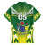 Cook Islands Rugby Custom Family Matching Short Sleeve Bodycon Dress and Hawaiian Shirt The Kukis Go Champions