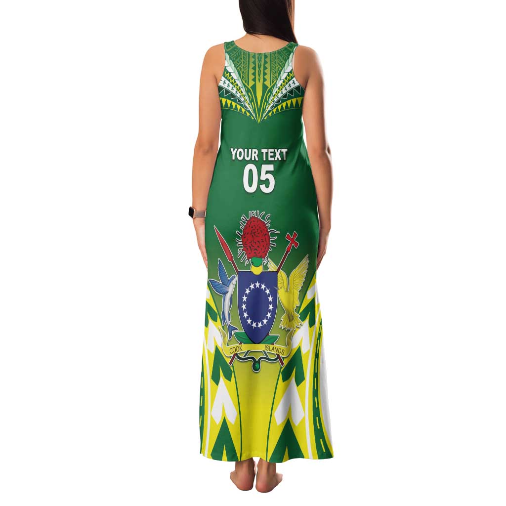 Cook Islands Rugby Custom Family Matching Tank Maxi Dress and Hawaiian Shirt The Kukis Go Champions