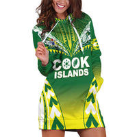 Cook Islands Rugby Custom Hoodie Dress The Kukis Go Champions LT05 Green - Polynesian Pride