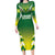 Cook Islands Rugby Custom Long Sleeve Bodycon Dress The Kukis Go Champions