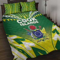 Cook Islands Rugby Quilt Bed Set The Kukis Go Champions LT05 Green - Polynesian Pride