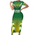 Cook Islands Rugby Custom Short Sleeve Bodycon Dress The Kukis Go Champions