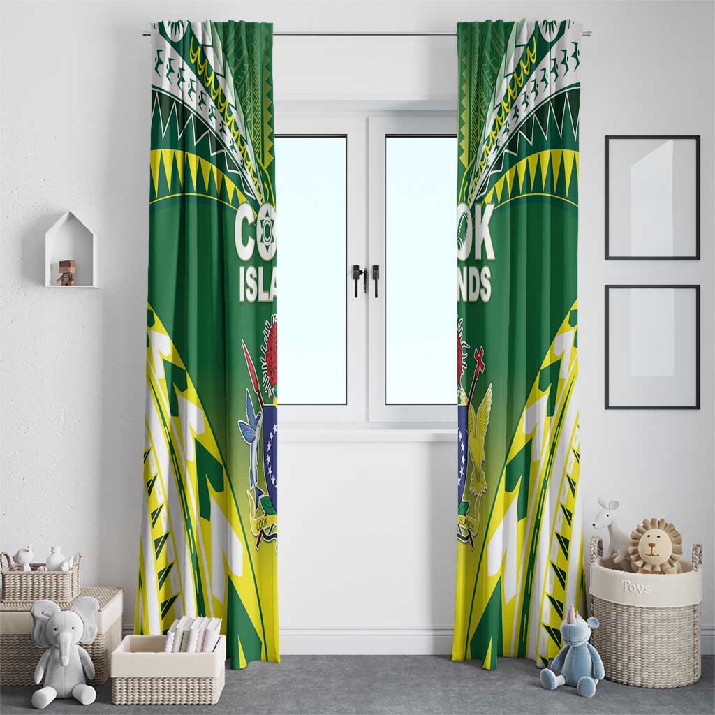 Cook Islands Rugby Window Curtain The Kukis Go Champions LT05 - Polynesian Pride