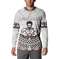 Fiji Rugby Custom Button Sweatshirt Fijian Bati Go Champions