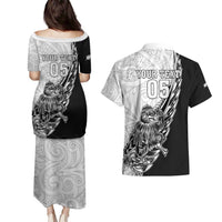 New Zealand Kiwi Rugby Custom Couples Matching Puletasi and Hawaiian Shirt Go Champions Maori Pattern