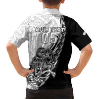 New Zealand Kiwi Rugby Custom Family Matching Long Sleeve Bodycon Dress and Hawaiian Shirt Go Champions Maori Pattern