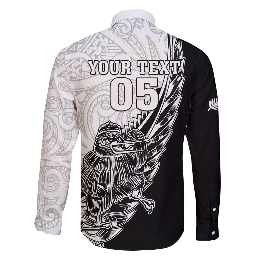 New Zealand Kiwi Rugby Custom Family Matching Long Sleeve Bodycon Dress and Hawaiian Shirt Go Champions Maori Pattern