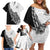 New Zealand Kiwi Rugby Custom Family Matching Off Shoulder Short Dress and Hawaiian Shirt Go Champions Maori Pattern