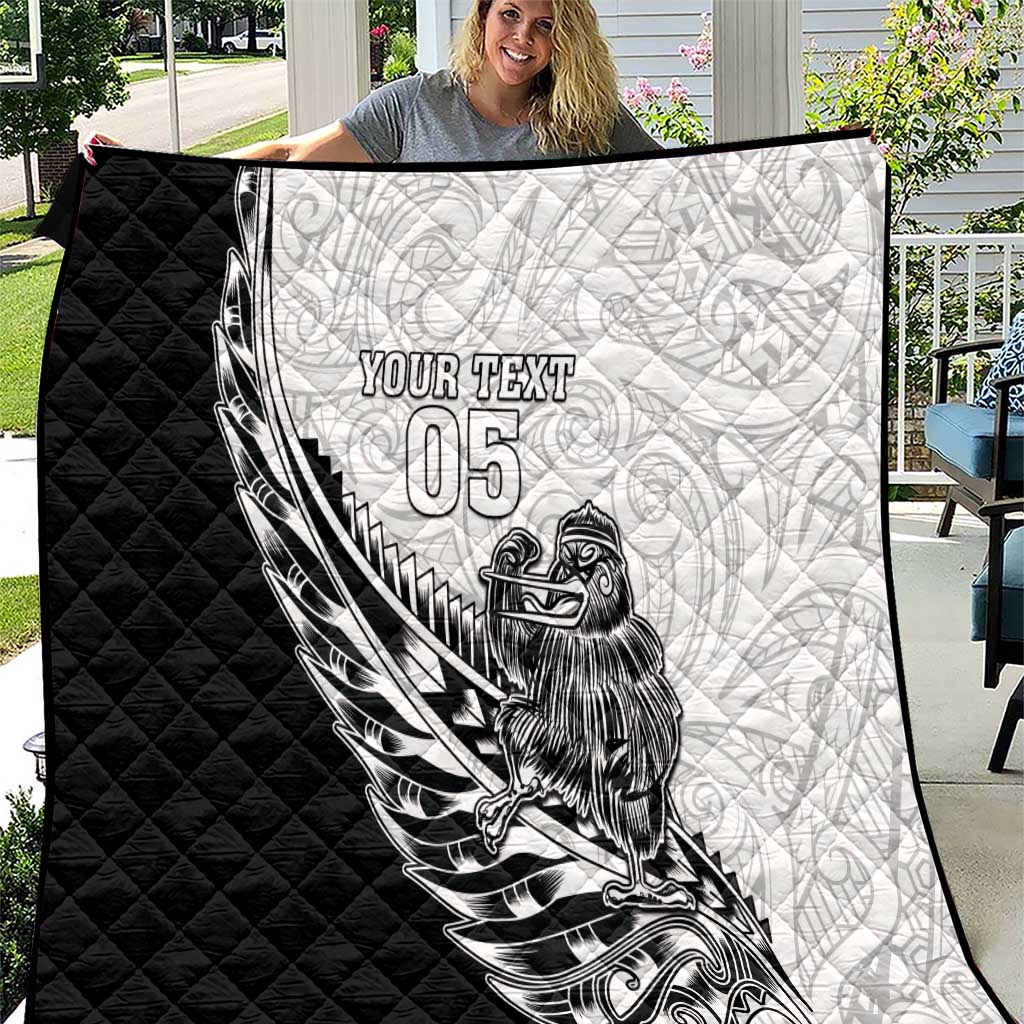 New Zealand Kiwi Rugby Custom Quilt Go Champions Maori Pattern