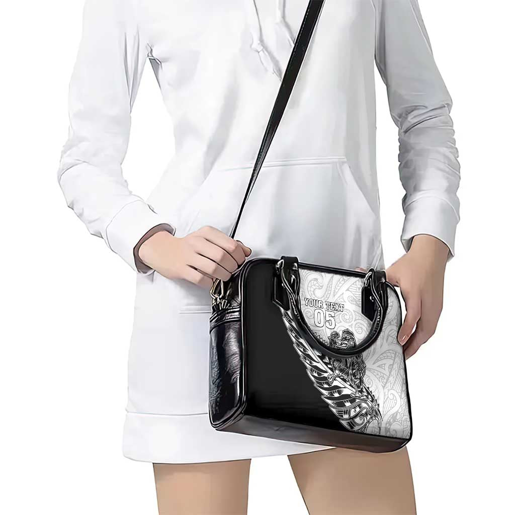 New Zealand Kiwi Rugby Custom Shoulder Handbag Go Champions Maori Pattern