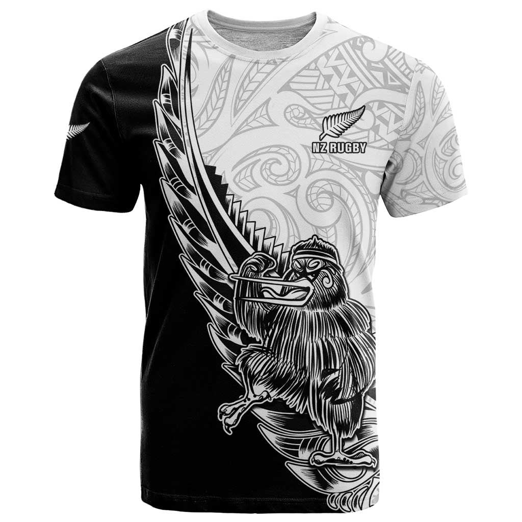 New Zealand Kiwi Rugby Custom T Shirt Go Champions Maori Pattern