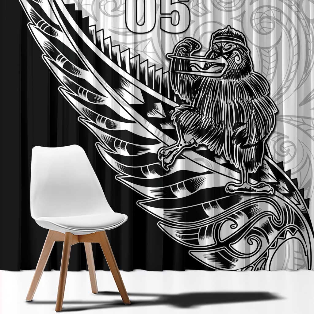 New Zealand Kiwi Rugby Custom Window Curtain Go Champions Maori Pattern